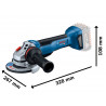 GWS 18V-10P Professional Angle Grinder 125mm 18V Bare Unit