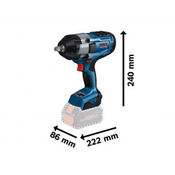 GDS 18V-1000 Professional BITURBO Impact Wrench 18V Bare Unit