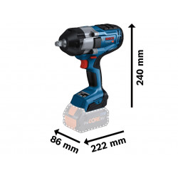 GDS 18V-1000 Pro BITURBO 1/2in Impact Wrench 18V 2 x 5.5Ah ProCORE18V Li-ion