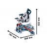 GCM 18V-254 D Professional BITURBO Mitre Saw 18V Bare Unit