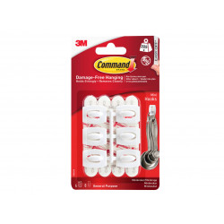 White Mini Hooks (Pack 6)