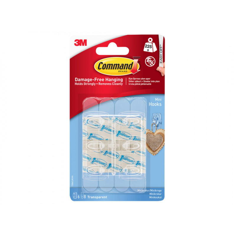 Clear Mini Hooks (Pack 6) Clear Mini Hooks (Pack 6)