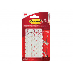 White Decorating Clips (Pack 20)