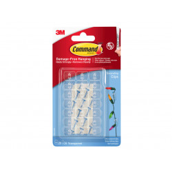 Clear Decorating Clips with Clear Strips (Pack 20)