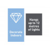 Clear Decorating Clips with Clear Strips (Pack 20)