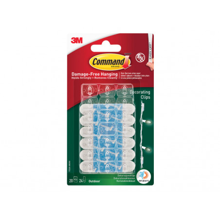 Clear Outdoor Decorating Clips (Pack 20)