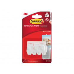 White Micro Hooks (Pack 3)