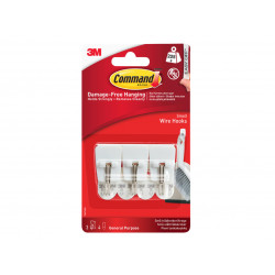 White Wire Hooks (Pack 3)