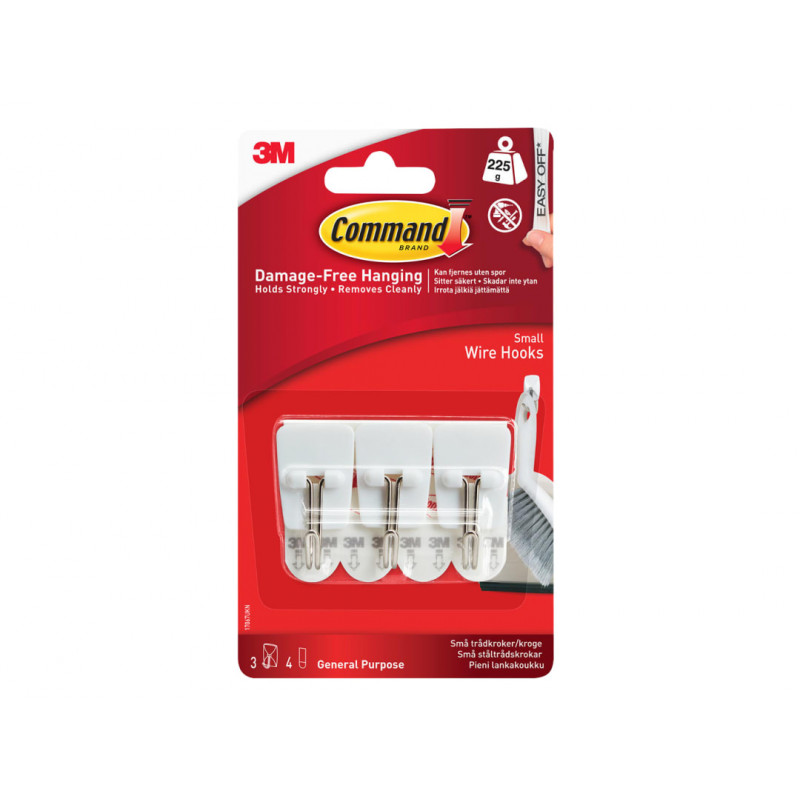 White Wire Hooks (Pack 3) White Wire Hooks (Pack 3)