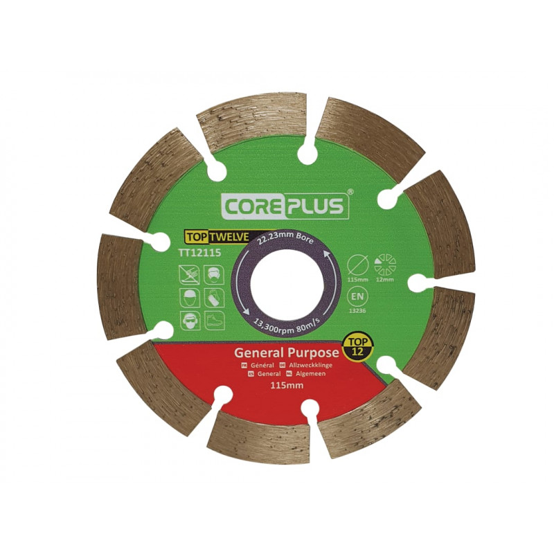 Top Twelve General Purpose Diamond Blade 115mm Top Twelve General Purpose Diamond Blade 115mm