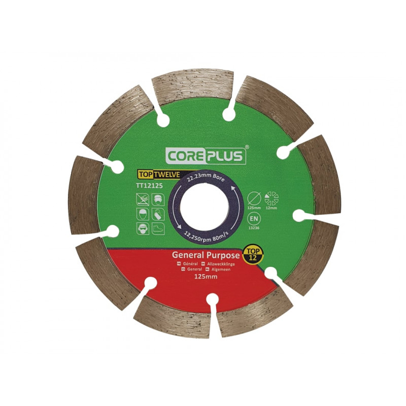 Top Twelve General Purpose Diamond Blade 125mm Top Twelve General Purpose Diamond Blade 125mm
