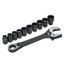 X6™ Pass-Thru™ Adjustable Wrench Set, 11 Piece