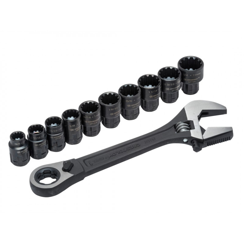X6™ Pass-Thru™ Adjustable Wrench Set, 11 Piece X6™ Pass-Thru™ Adjustable Wrench Set, 11 Piece