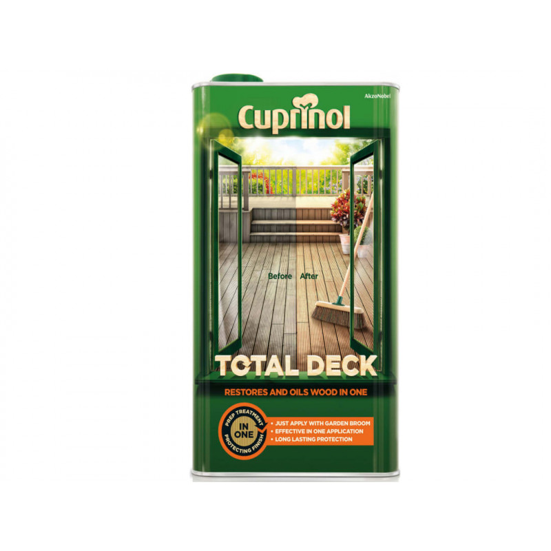 Total Deck Restore & Oil Wood Clear 5 litre Total Deck Restore & Oil Wood Clear 5 litre