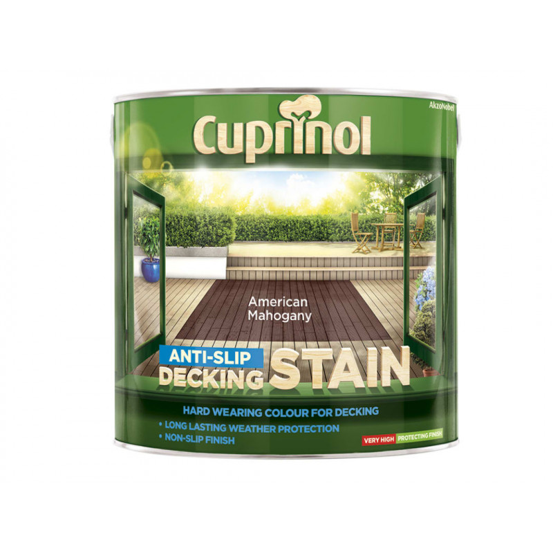Anti-Slip Decking Stain American Mahogany 2.5 litre Anti-Slip Decking Stain American Mahogany 2.5 litre