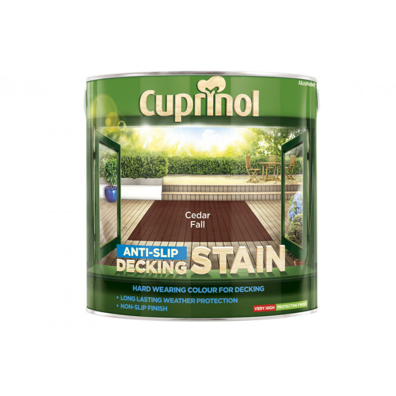 Anti-Slip Decking Stain Cedar Fall 2.5 litre Anti-Slip Decking Stain Cedar Fall 2.5 litre
