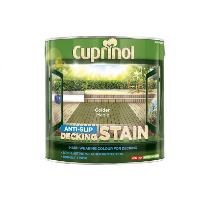Anti-Slip Decking Stain Golden Maple 2.5 litre Anti-Slip Decking Stain Golden Maple 2.5 litre