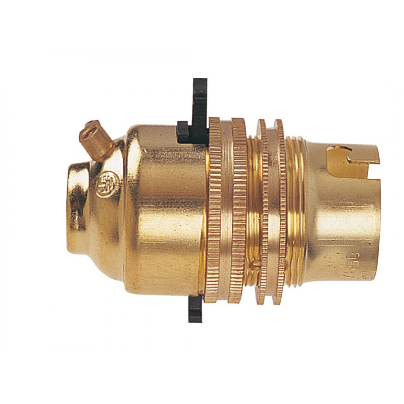 BC Brass 1/2in Switched Lamp Holder BC Brass 1/2in Switched Lamp Holder