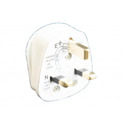 3 Pin Fused Plug 13A White