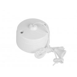 White Ceiling Pull Switch 1-Way 6A