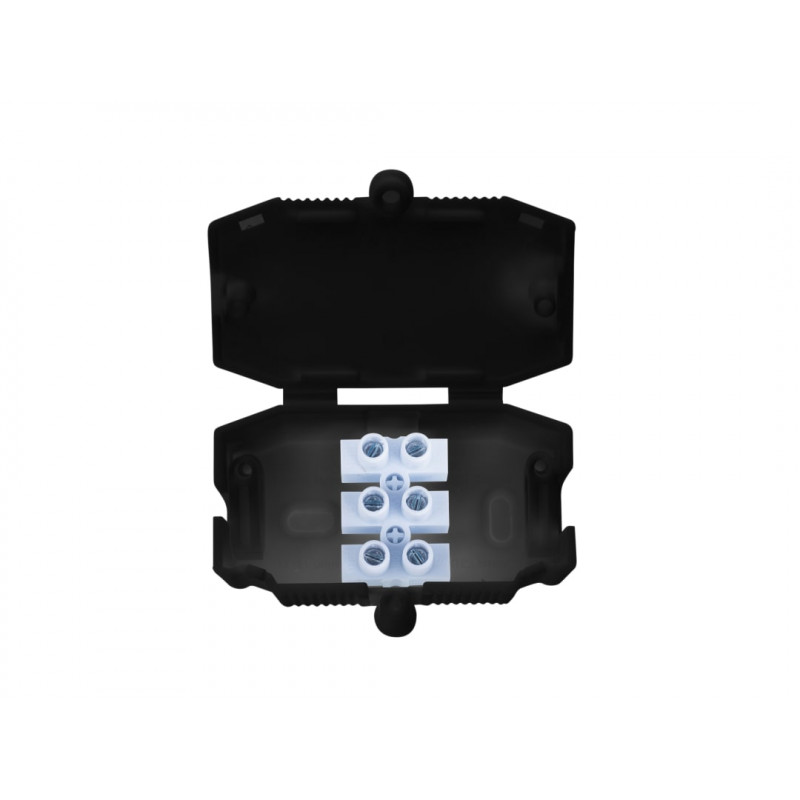 3 Pole Connector Box 10A Black 3 Pole Connector Box 10A Black