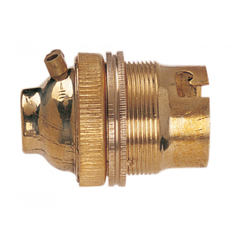 BC Brass 1/2in Unswitched Lamp Holder BC Brass 1/2in Unswitched Lamp Holder