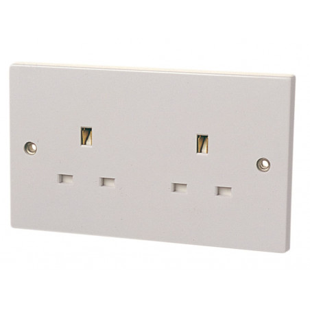 Unswitched Socket 2-Gang 13A