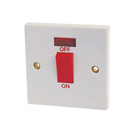 Double Pole Switch with Pilot Lamp 45A
