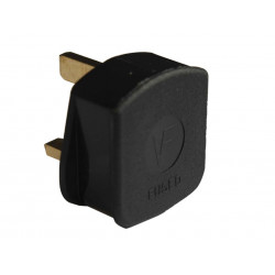 3 Pin Rubber Plug 13A Black