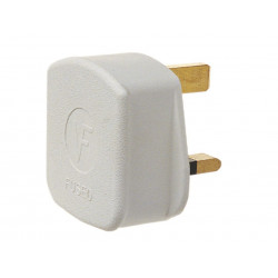 3 Pin Rubber Plug 13A White