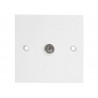 Single Flush Coax TV Socket White