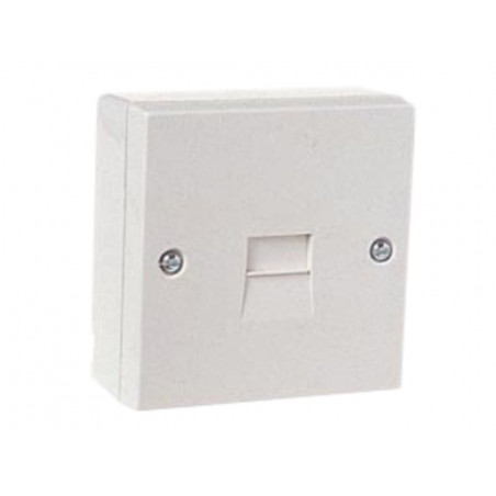 Telephone Socket 1 Way White
