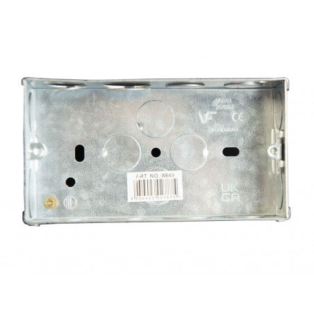 Metal Back Box 2-Gang 35mm