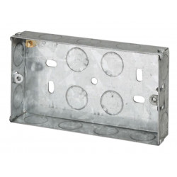 Metal Back Box 2-Gang 25mm