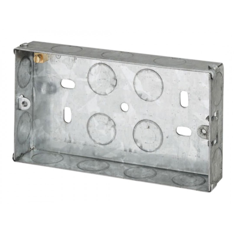 Metal Back Box 2-Gang 25mm Metal Back Box 2-Gang 25mm