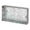 Metal Back Box 2-Gang 25mm