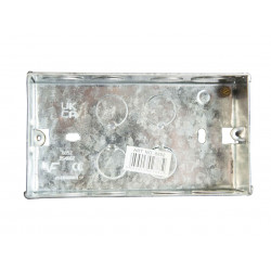Metal Back Box 2-Gang 45mm