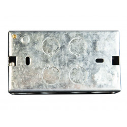 Metal Back Box 2-Gang 45mm