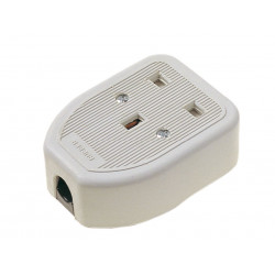 Rubber Trailing Socket 13A 1-Gang White
