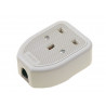 Rubber Trailing Socket 13A 1-Gang White