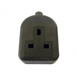 Trailing Socket 13A 1-Gang Black