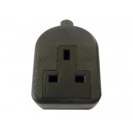 Trailing Socket 13A 1-Gang Black