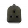 Trailing Socket 13A 1-Gang Black