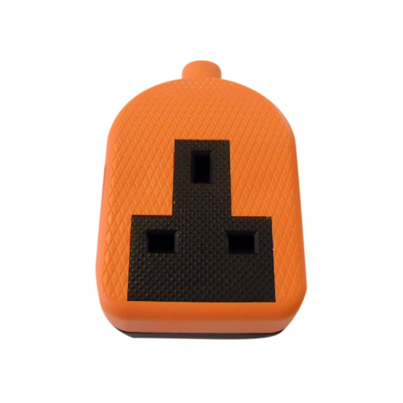 Trailing Socket 13A 1-Gang Orange Trailing Socket 13A 1-Gang Orange