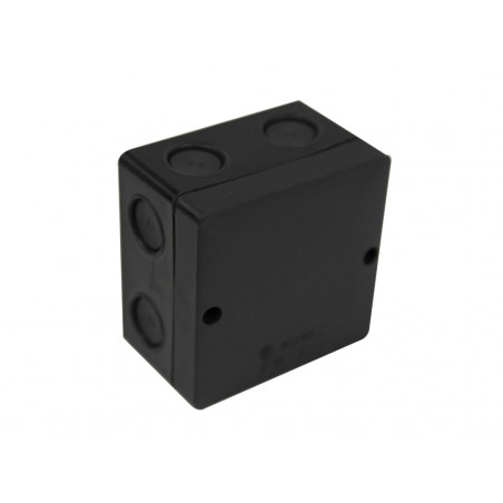 IP66 Junction Box Black 81 x 81mm