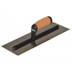 0.4mm FLEX Stainless Steel Flat Trowel, Leather Handle 12in