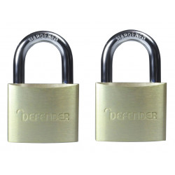 Aluminium Padlock Twin Pack 40mm