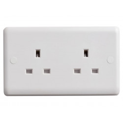 Unswitched Socket 2-Gang 13A