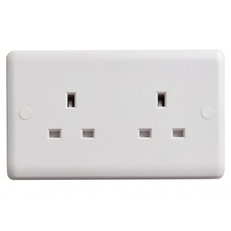 Unswitched Socket 2-Gang 13A
