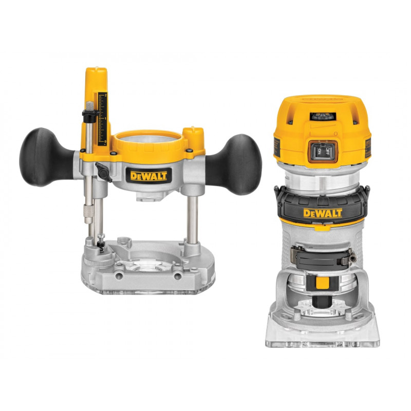 D26204K 1/4in Premium Plunge & Fixed Base Combi Router 900W 110V D26204K 1/4in Premium Plunge & Fixed Base Combi Router 900W 110V